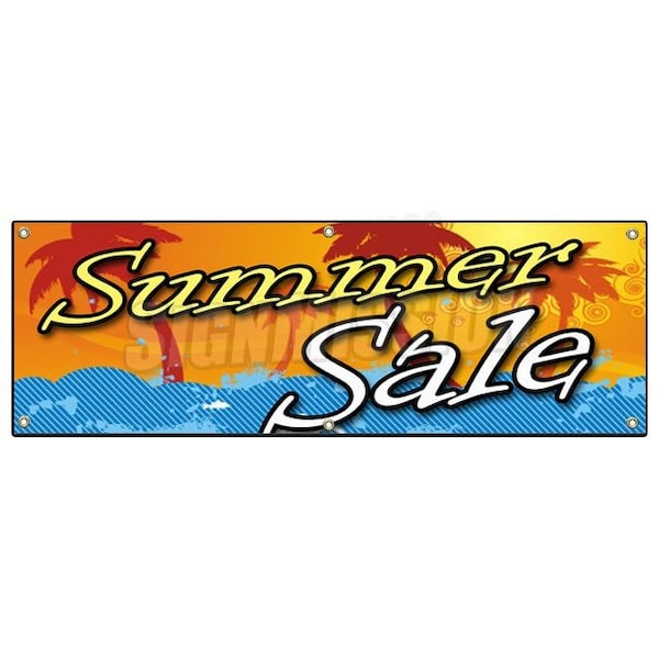 SUMMER SALE BANNER SIGN store clearance signs storewide huge everything big
